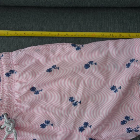 Vintage Summer Pink & White with Blue Palm Trees Size M Bathing Suit - Picture 12 of 15